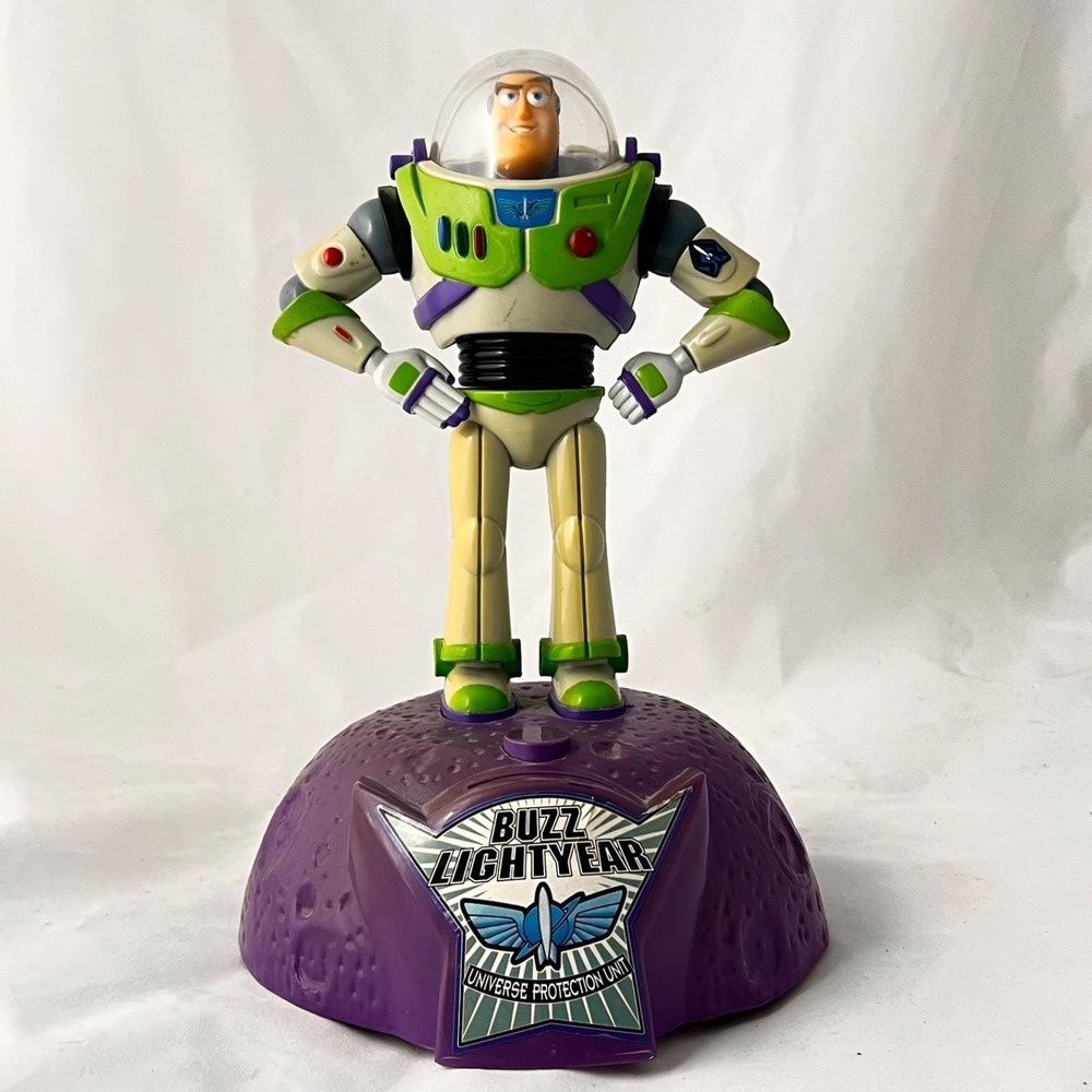 Buzz Lightyear Coin Bank Disney Pixar Toy Story Figure Plastic Dome Helmet Purpl